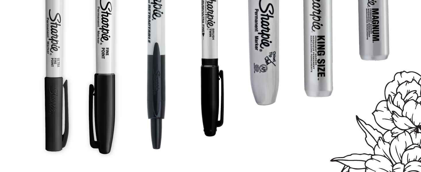 Sharpie Permanent Chisel Tip Marker Set, Poster Markers for Wood, Plastic, and More, 8 Count