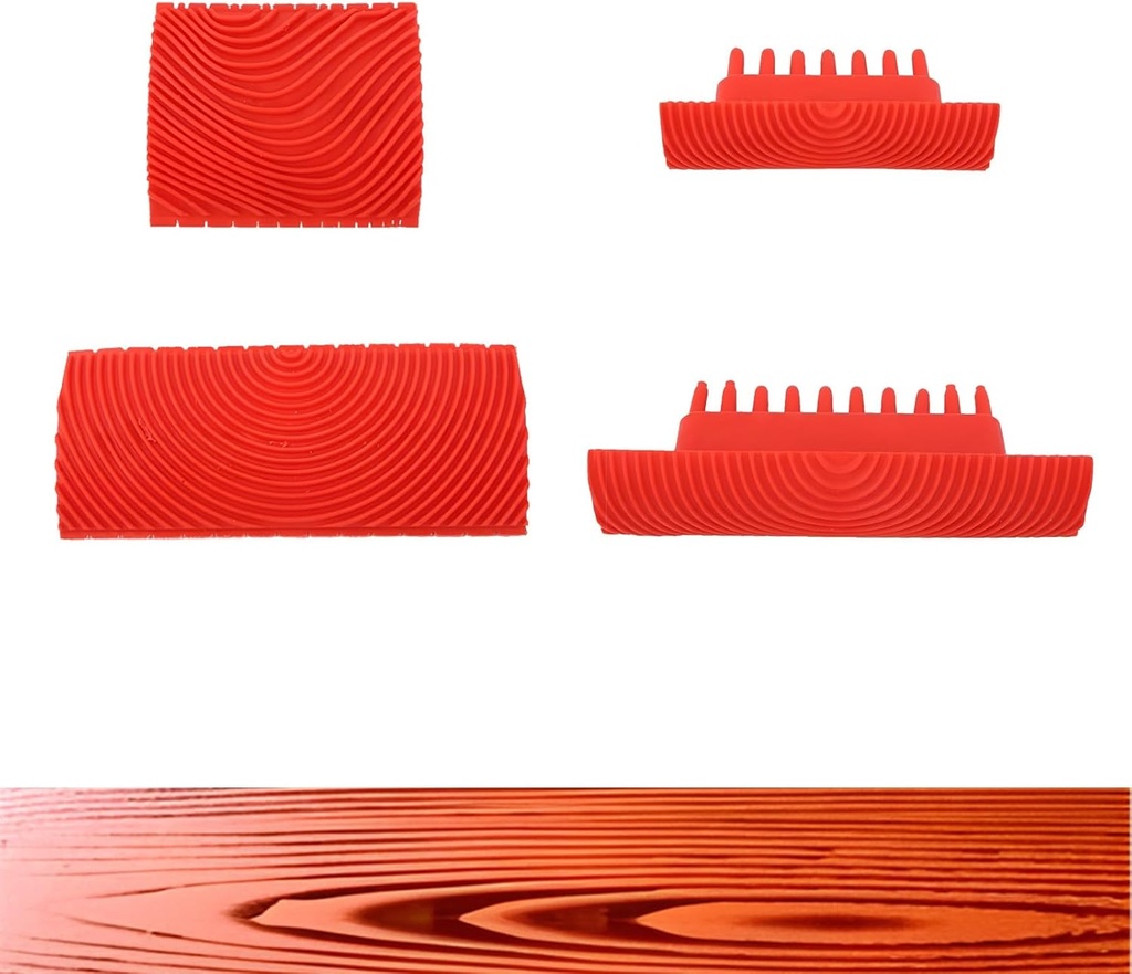 Wood Grain Tool - Natural Woodgrain Maker for Decorative Painting Premium Wood Graining Tool Set Enhance Your DIY Projects with Wood Grain Patterns (DS-001)
