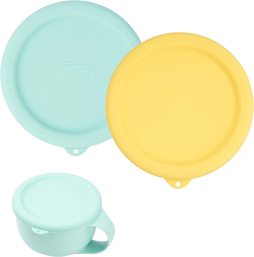 2PC Silicone Lid for Dash My Mug Ice Cream Maker, Silicone Bowl Cover for Dash Ice Cream Maker Mug, Ice Cream Storage Lid, Food-grade, Reusable, Freezer/Dishwasher Safe (Bowl NOT Included)