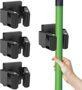 4 Pack Strong Magnetic Mop Broom Holder, Heavy Duty Magnetic Broom Mop Hanger for Cleaning Tools, Wall Mounted Mop Broom Holder for Laundry Garage Kitchen Workshops Shed