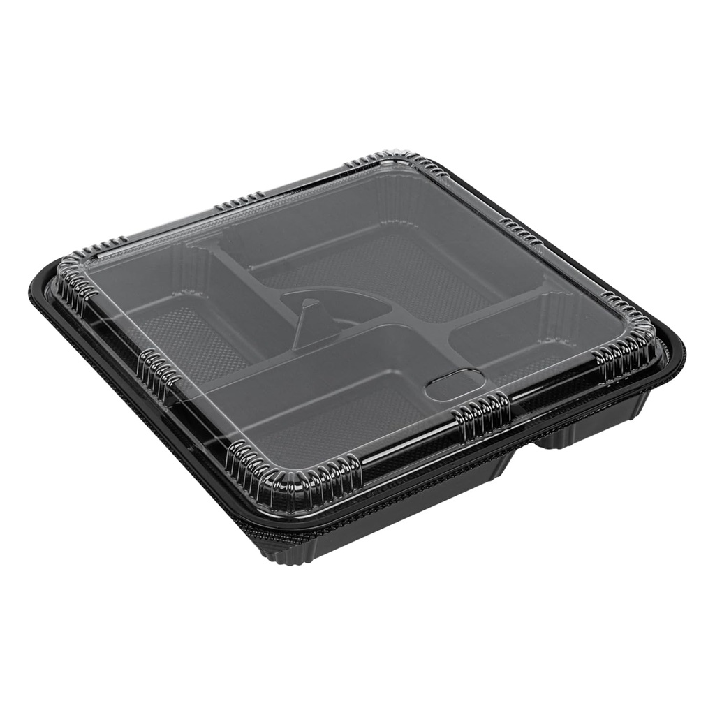 Restaurantware-LIDS ONLY: 10 x 10 x 0.9 Inch Clear Lids For Bento Boxes, 100 Disposable Container Lids - Bento Boxes Sold Separately, Tight Seal, Clear Plastic Lids, Ideal For Take Out