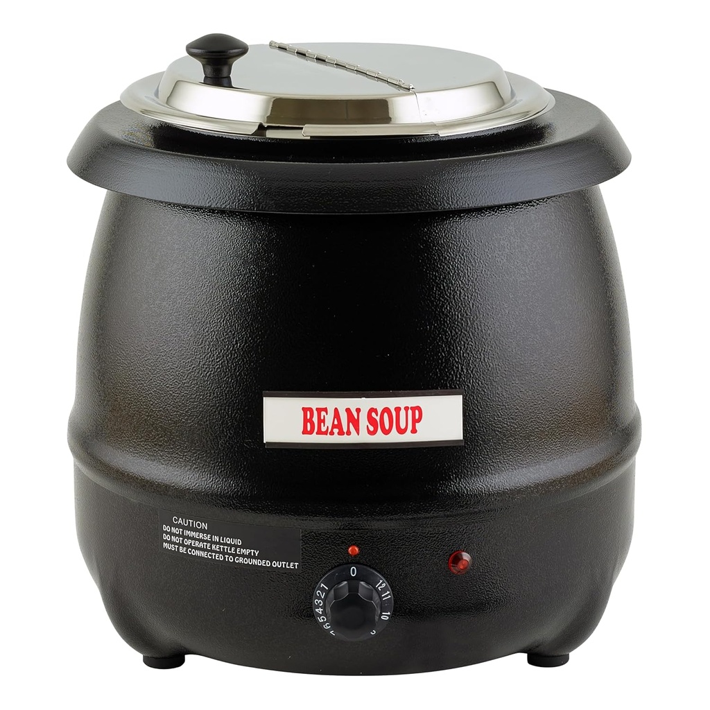 Winco Electric Soup Warmer, 10.5-Quart,Black
