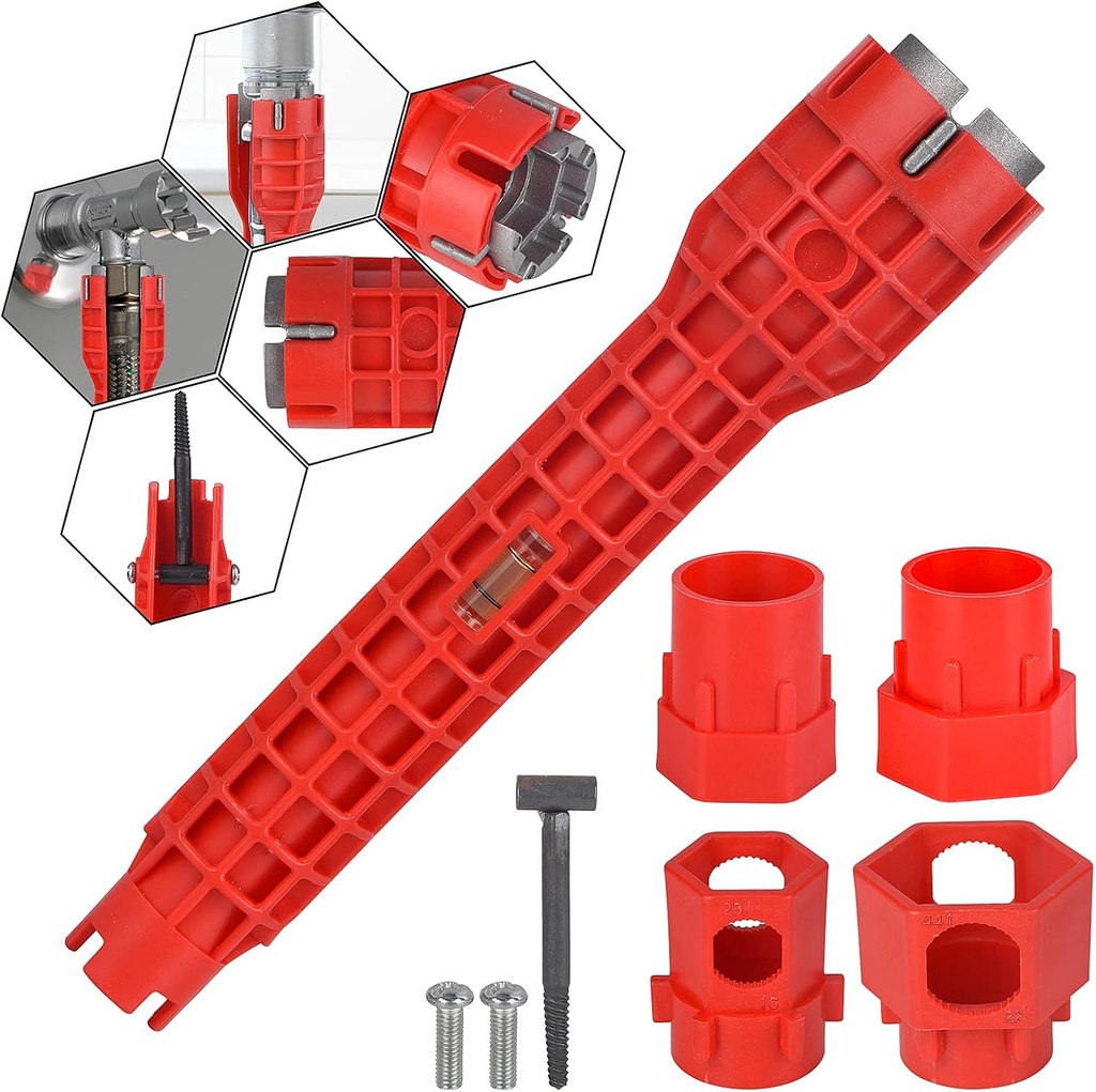14-in-1 Multi-functional Wrench for Toilet, Sink, Bathroom, Kitchen Plumbing Installation and Repairs