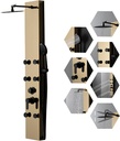 BWE Stainless Steel Modern Shower Panel Tower System 3-Function Faucet Rainfall Shower Head, Handheld Sprayer, Massage Body Jets, Polished Gold