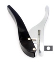 Metal Silver Hand-held 2/5 inch 10mm Round Heavy Duty Single Circle Hole Punch for ID Cards PVC Cards Badge Photos