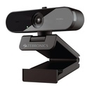Zebronics FHD USB Webcam, 30FPS, 2P2G Lens, 2.0MP CMOS Sensor, Auto-White Balance, Auto-Exposure, Privacy Shutter, Ingebouwde Mic, voor Teams, FaceTime, PC/Laptop (Live Pro)