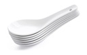 Keramische soep en dessert lepel, Magnetron veilig - Pak van 6 (Wit) - 13 Cm