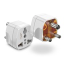 GM Modular 3005 Travel Adapter met Universele Multi-Pin Socket, 6A Adapter voor thuiskantoor en reizen gebruik, Schokvrij Polycarbonaat Body