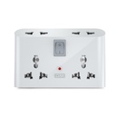 GM 3019 3 Pin Universal Multi Plug Travel Adapter met 6 AMP voor thuistoepassingen, computers, laptops