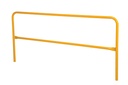 Vestil VDKR-8 Pipe Safety Railing with Powder Coat Yellow Finish, Steel, 96" Length, 1-5/8" Outside Diameter