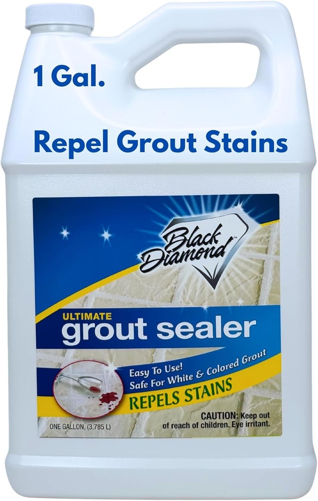 Black Diamond Stoneworks ultimate grout sealer: stain sealant protector for tile, marble, floors, showers and countertops.