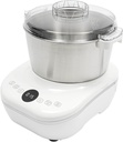 Electric Dough Maker with Ferment Function, Microcomputer Timing, 5L Stainless Steel Bowl for Pizza & Bread Dough (White)