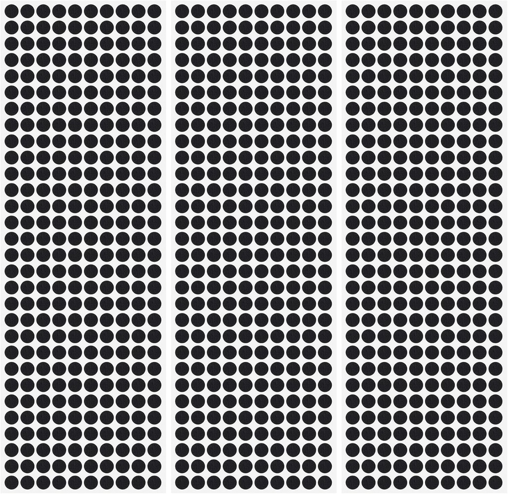 735pcs Small Felt Furniture Pads, Self-Adhesive EVA Foam Dot Circles, Round Felt Furniture Stickers for Desks Drawers Vases Photo Frames Cabinets Doors Candlesticks- Black