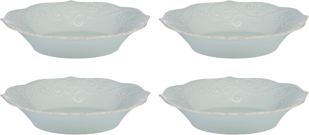 Lenox 895723 French Perle Ice Blue Pasta Bowls, Set Of 4