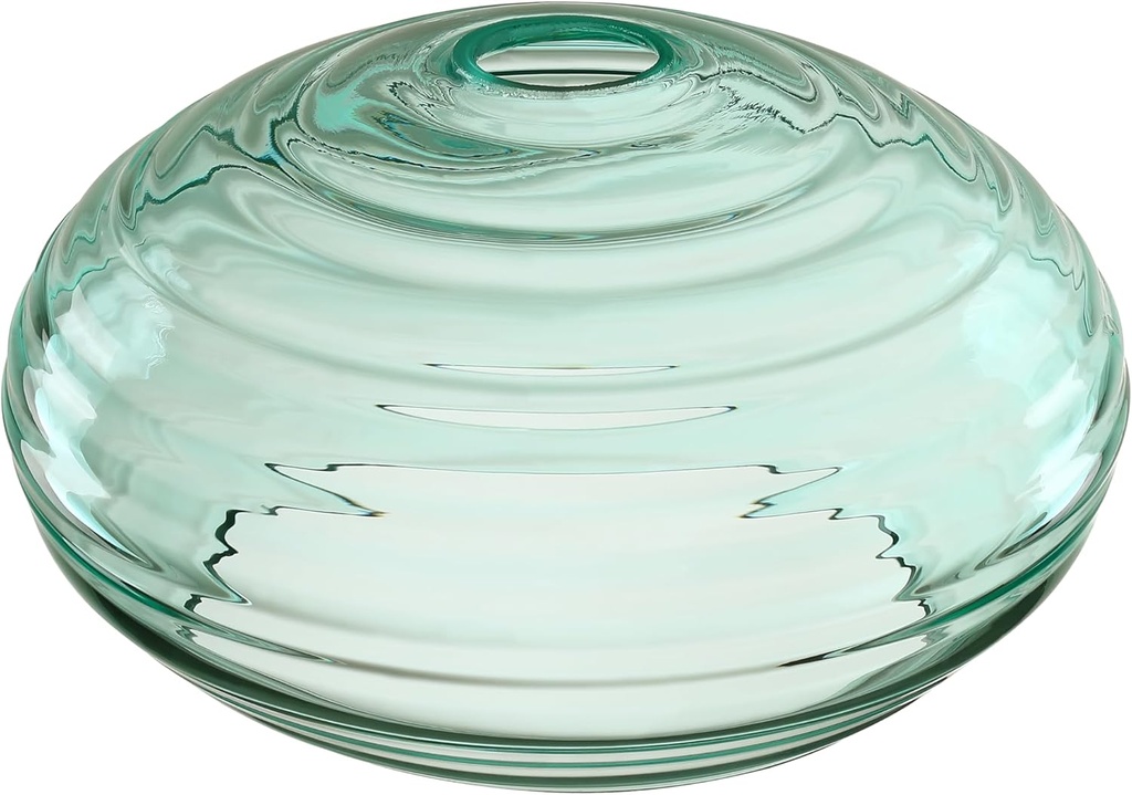 1 Pack Green Glass Shade Replacement,Ceiling Fan Light Covers Glass Drum Lampshades for Chandelier Vanity Lights Wall Sconces Pendant Light,1.66" Fitter Size,5.32" high*10" Diameter