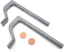 Pair of Workbench Holdfasts Bench Clamps Made from Ductile Iron 8" Tall, 4.25" Reach Use in 3/4" Holes Come with 1" Leather Pads