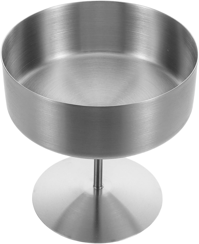 PRETYZOOM Stainless Steel Footed Dessert Cup Reusable Ice Cream Goblet for Elegant Fruit Salad Parfait and Pudding Modern Design for Casual and Formal Dining