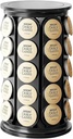 Coffee Pod Storage, K Cups Pods Carousel Holder, 360° Rotating K Cup Storage Organizer Stand Compatible with 40 Keurig Kcup Pods (Black)