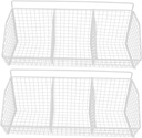 OUNONA 2pcs Hanging Kitchen Baskets Wall Hanging Basket Storage Holder for Kitchen Storage