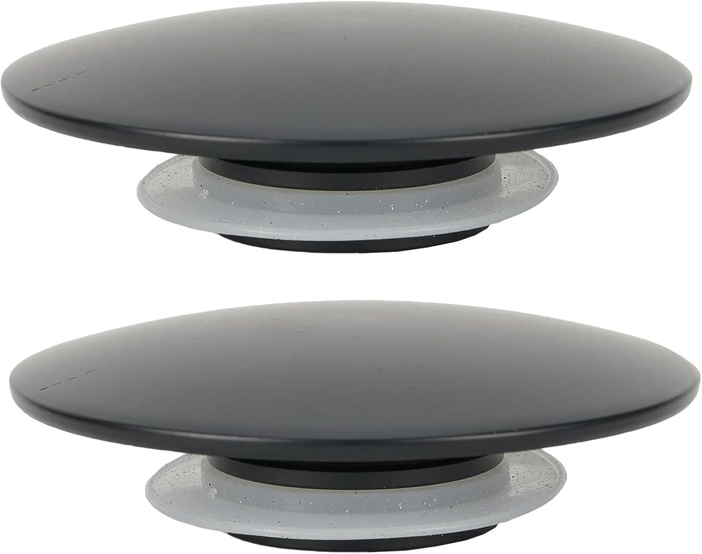 2PCS 66mm Matte Black Basin Waste Up Bathroom Sink Push Button, Replacement Brass Basin Waste Sink Plug, Click Clack Plug Sink Plug for Bathroom Kitchen Basins