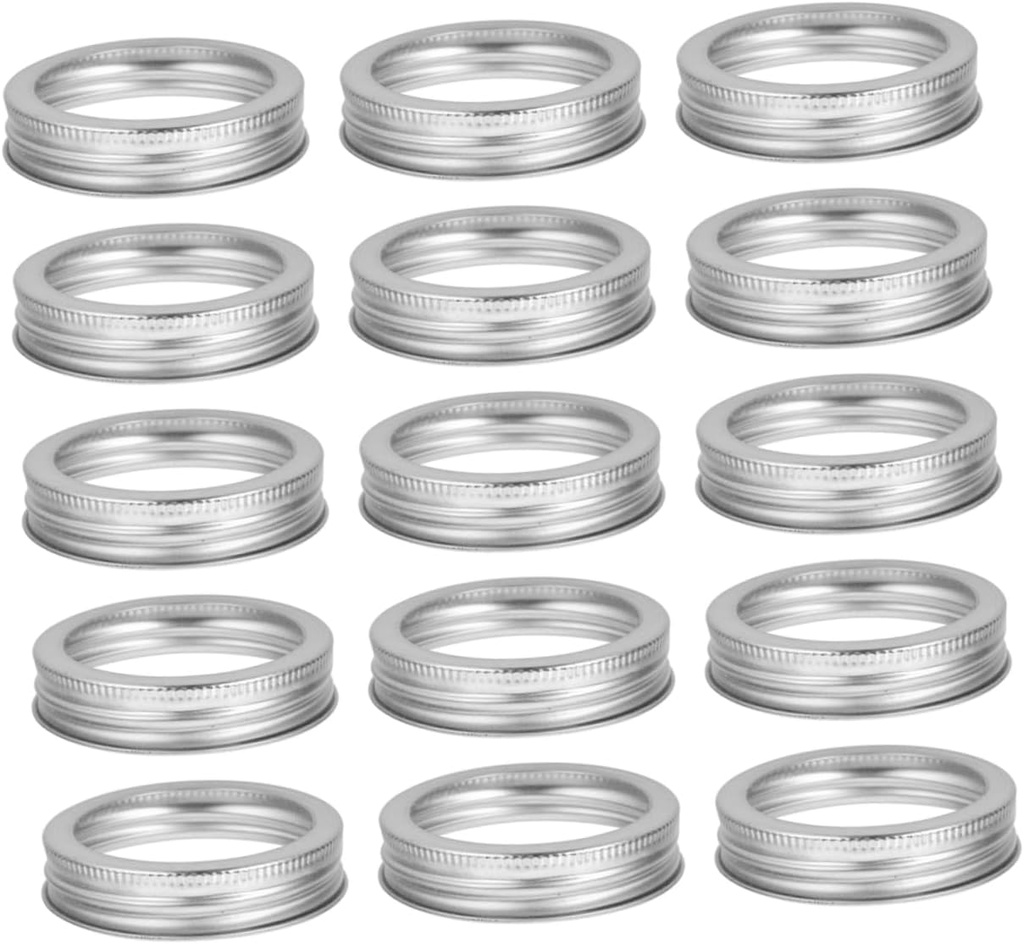 20pcs Sealed Tinplate Lids for Wide Mouth Mason Jars Airtight Replacement Covers for Food Storage and Reusable for Canning and Preserving Jams Fruits and Vegetables