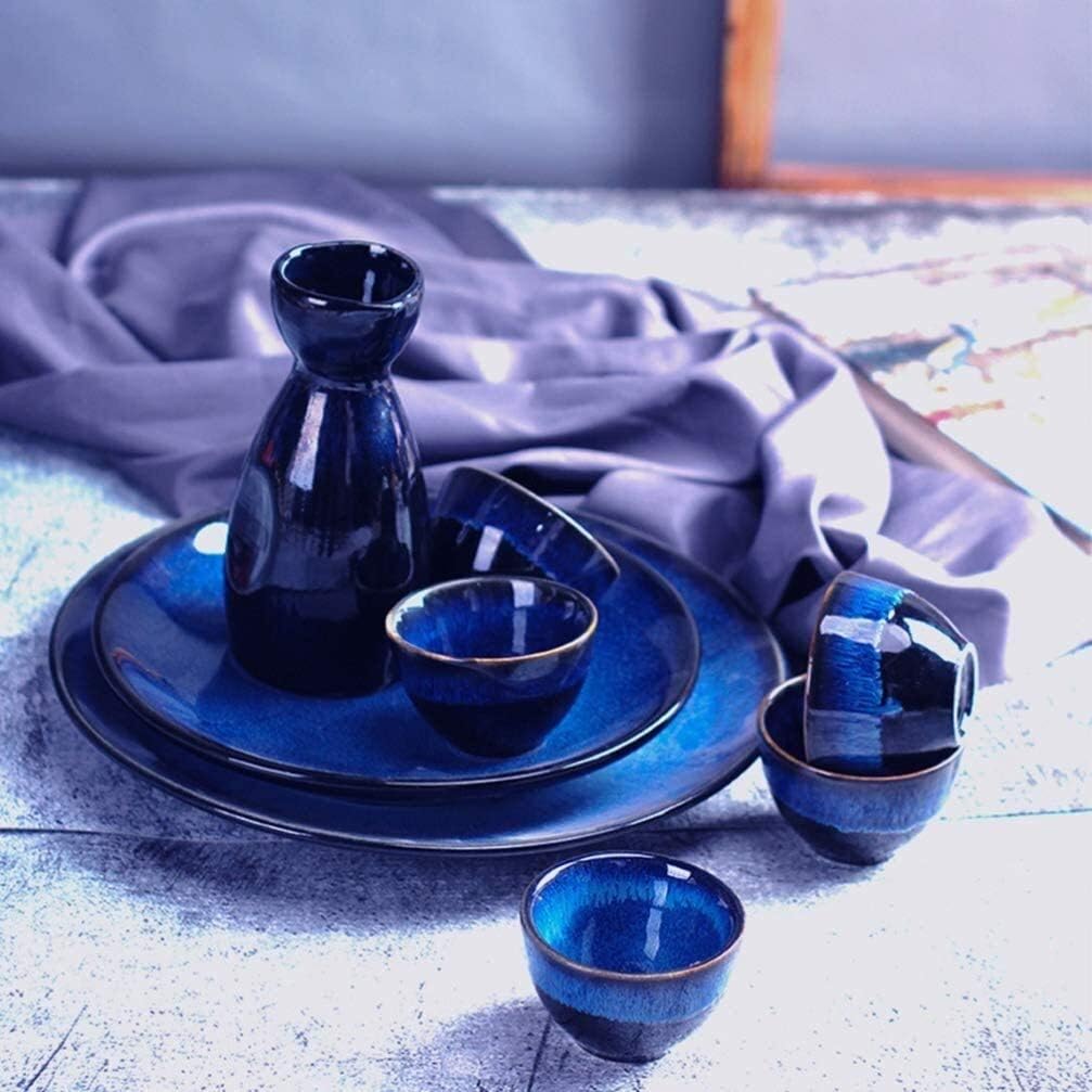 3Pcs Sake Cups Ceramic Sake Cups Japanese Style Wine Cup Tea Cup Coffee Cup Blue,Home Decor