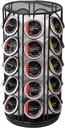 Mind Reader Single Serve Coffee Pod Carousel, 35 Pod Capacity, Lazy Susan, Metal Mesh, 6.15"L x 6.15"W x 12.5"H, Black