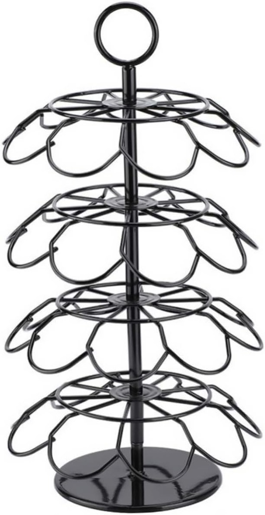 PRETYZOOM 1pc Rotating Capsule Holder Storage Rack Organizer for Cups Coffee Holder Countertop Cup Organizer