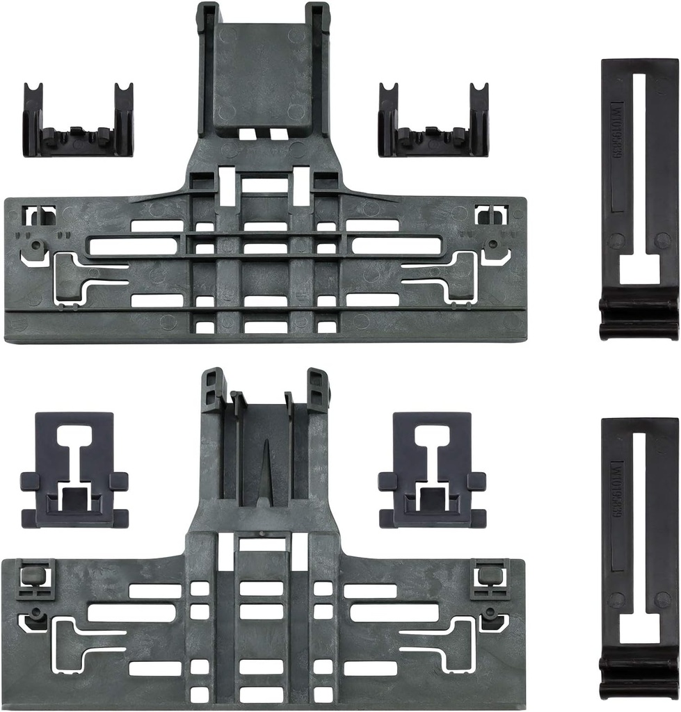 Upgraded WPW10546503 Dishwasher Top Rack Adjuster Compatible with Kitcheneaid Dishwasher Parts Upper Rack, Includes W10546503 W10195840 W10195839 W10250160 Part for Whirlpool kenmore Dishwasher, 8 PCS