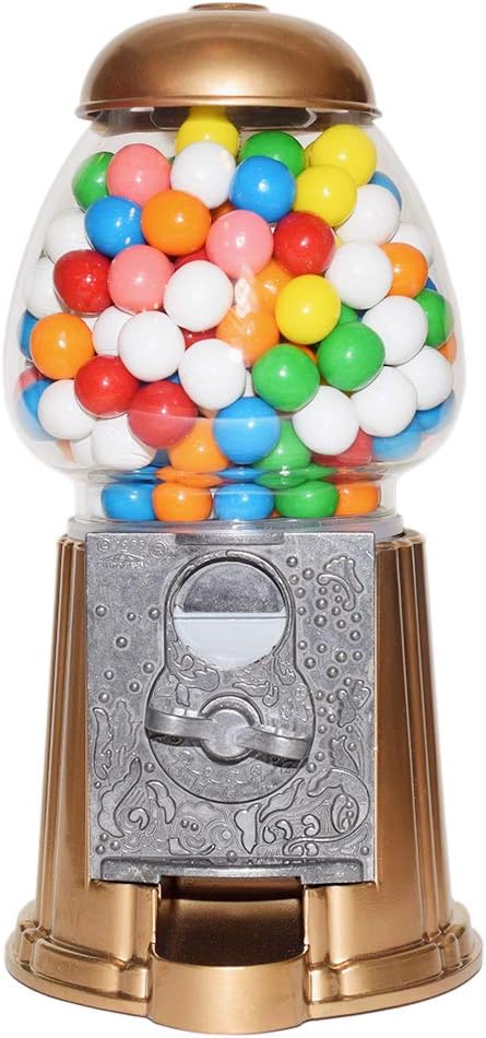 Classic Gumball Machine/Candy Dispenser, 12 Inch - Gold