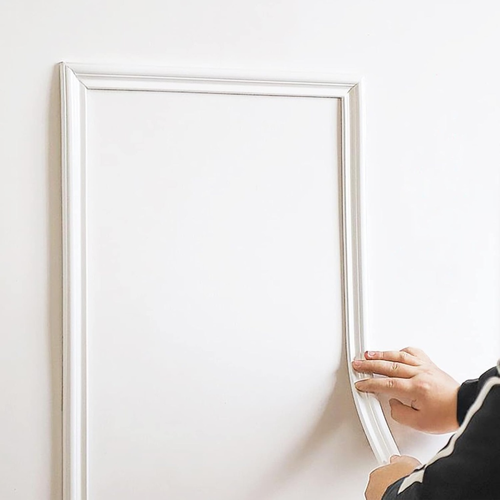 Peel and Stick Chair Rail Molding, Self-Adhesive Wall Trim for Home Decoration & Wall Protection, 3m x 32mm