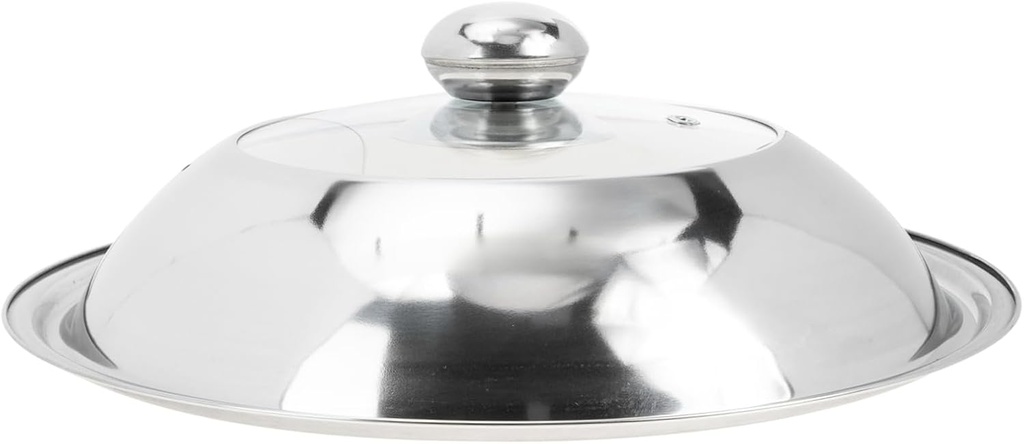 PRETYZOOM Stainless Steel Cover Pot Pan Cover Lid Slow Cooker Lid Kitchen Accessory