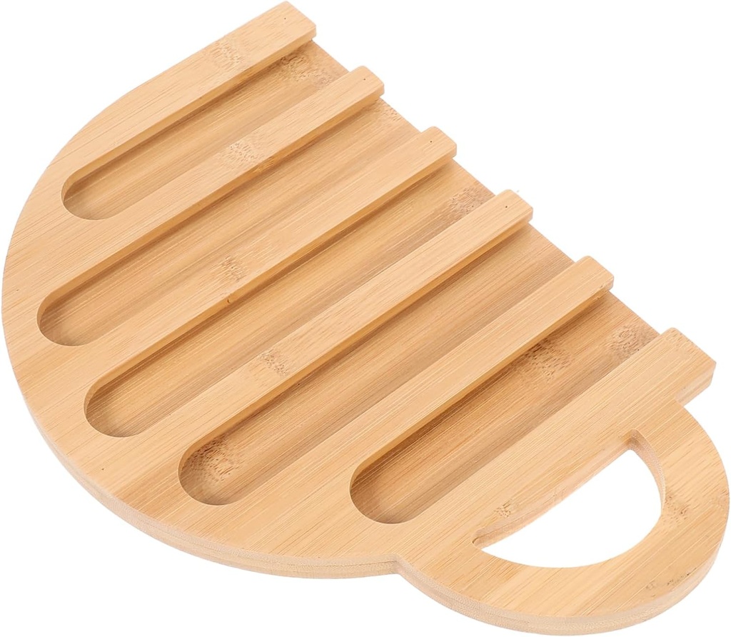 Unomor Wooden Coffee Capsule Organizer Rack Vertical Display Stand Mug Shaped Coffee Storage Holder Space Saving Countertop for Home Office Cafe