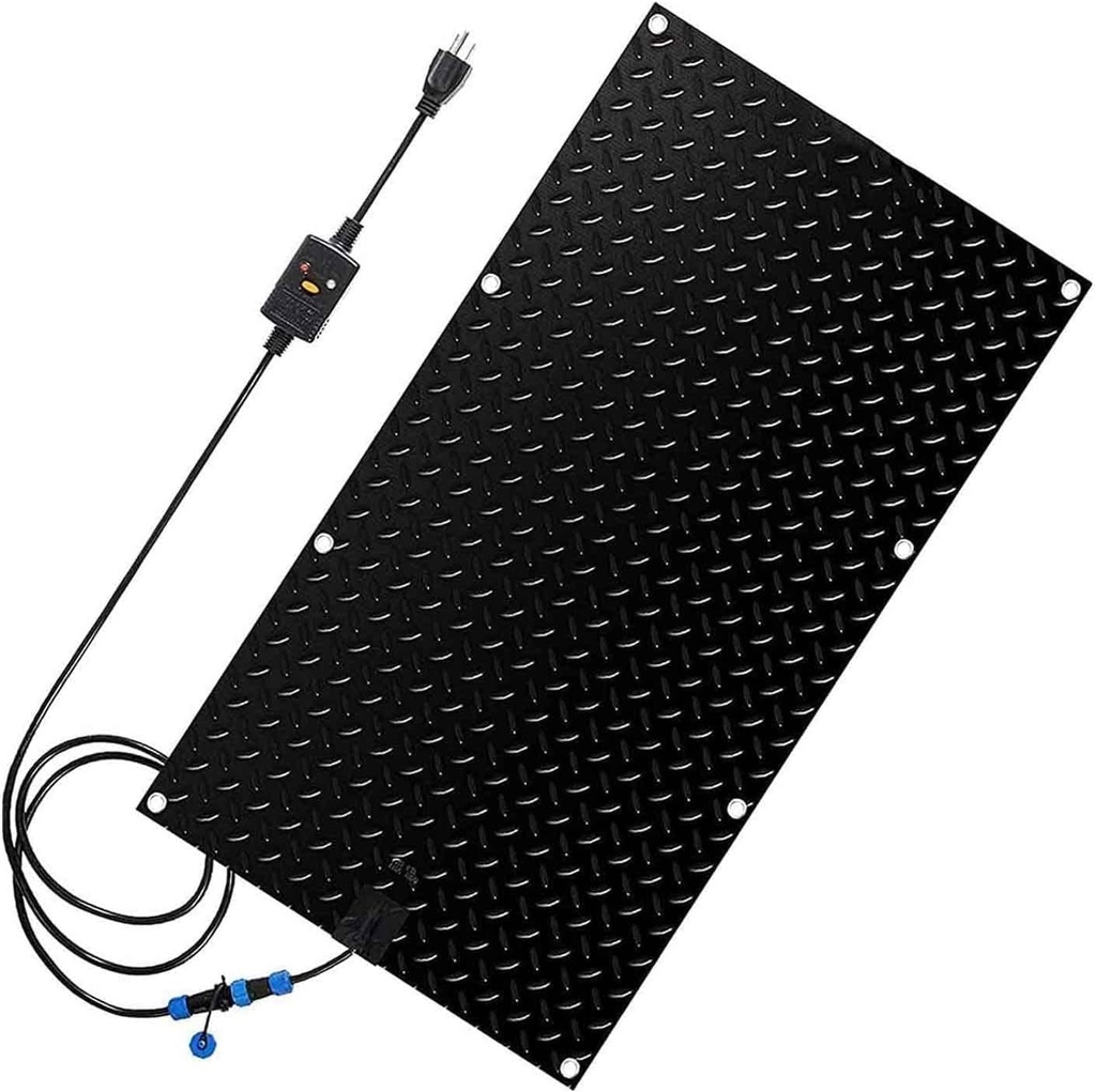 Snow and Ice Melting Mats - Roof and Valley Heater - Snow Melting Walkway Mat - Ice Dam Prevention - Non-Slip Heated Outdoor Mats - Melts 2 Inches of Snow per Hour - Tandem Connector(10in x 30in (25.4