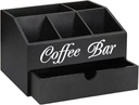 Coffee Station Organizer for Counter Wood Coffee Pod Holder Coffee Accessories Organizer, Style B