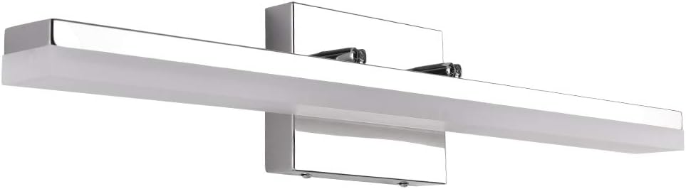 mirrea 24in Modern LED Vanity Light for Bathroom Lighting Dimmable 24w Chromed (Cold White 5000K)
