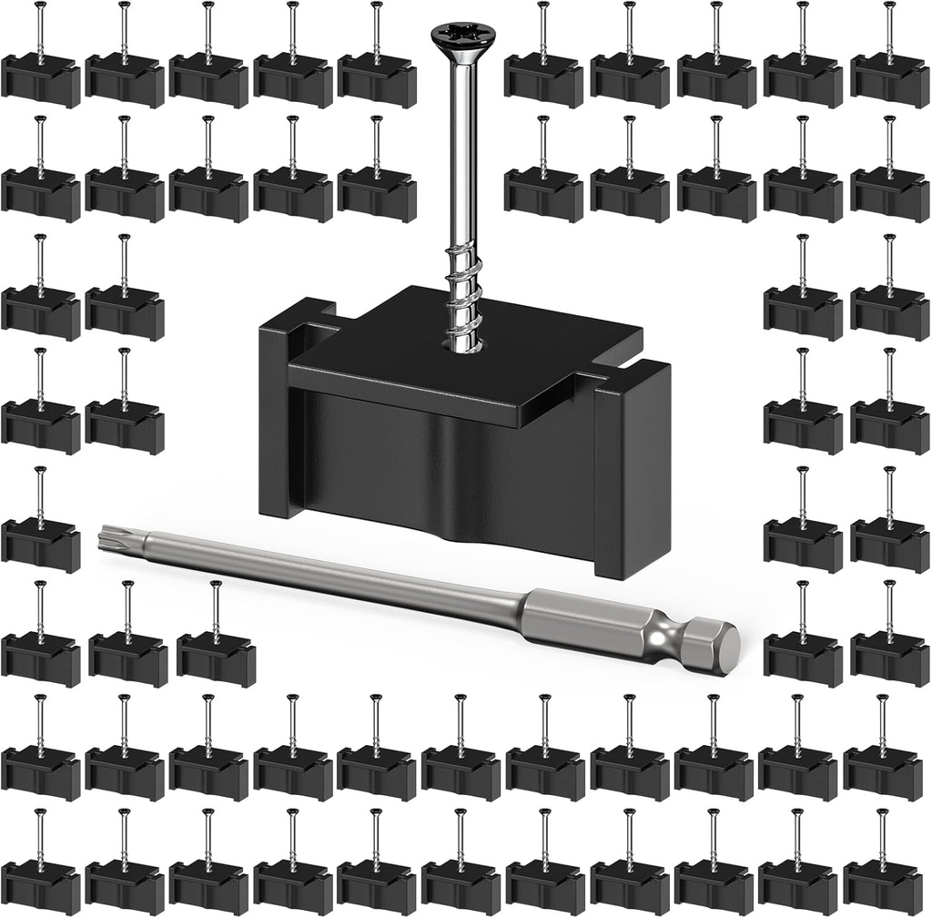 1000PCS Hidden Fasteners Deck Fasteners for Installing Composite Deck Boards, Hidden Fasteners with Stainless Steel Screws
