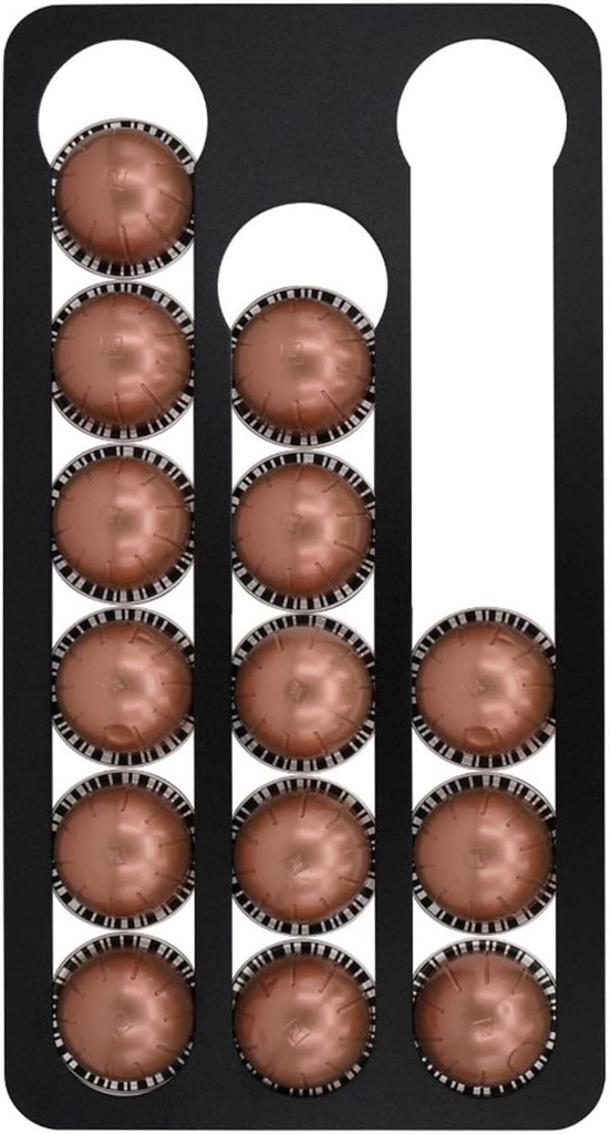 Coffee Capsule Stand Capsule Pod Holder- Coffee Pods Storage for Capsules Holder Organizer Suitable to Be Inside/Under The Cabinet Or On The Wall(Black)