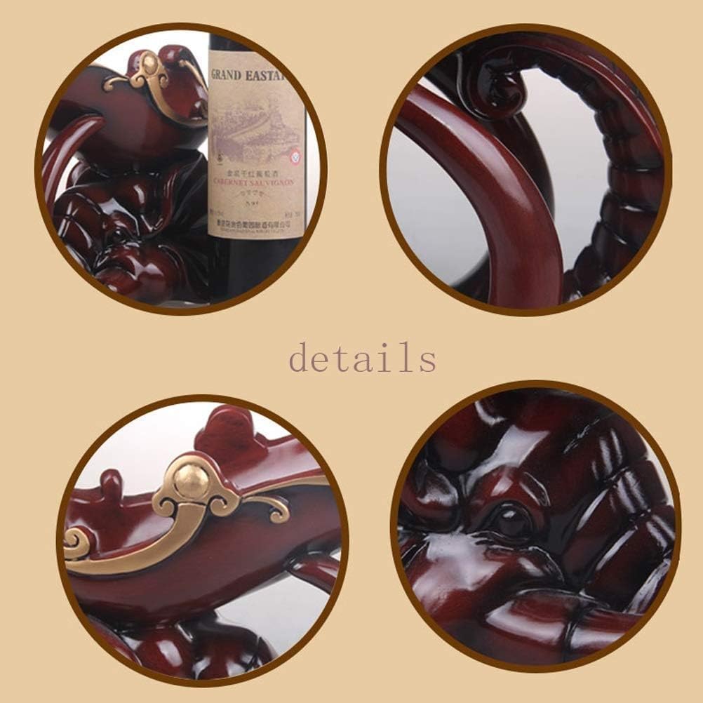 Wine Rack Wine Storage Holder Red Elephant Styling Resin Wine Rack Personality Home Kitchen Restaurant Wine Cooler Countertop Cabinet Cellar Wine Storage