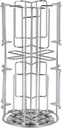 Household Rotatable Coffee Capsule Holder, Large Capacity Storage Rack Shelf for 64Pcs Capsules, 360 Degree Rotating Base, Sturdy Iron Structure, Unique Design, Kitchen Countertop
