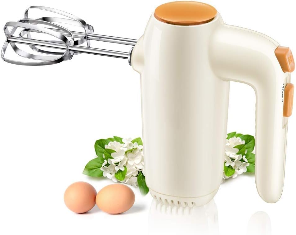 MaGiLL Egg Beater-Hand Mixer Electric Kitchen Mixer Stainless Steel Attachments with Function Included and Storage Base fine