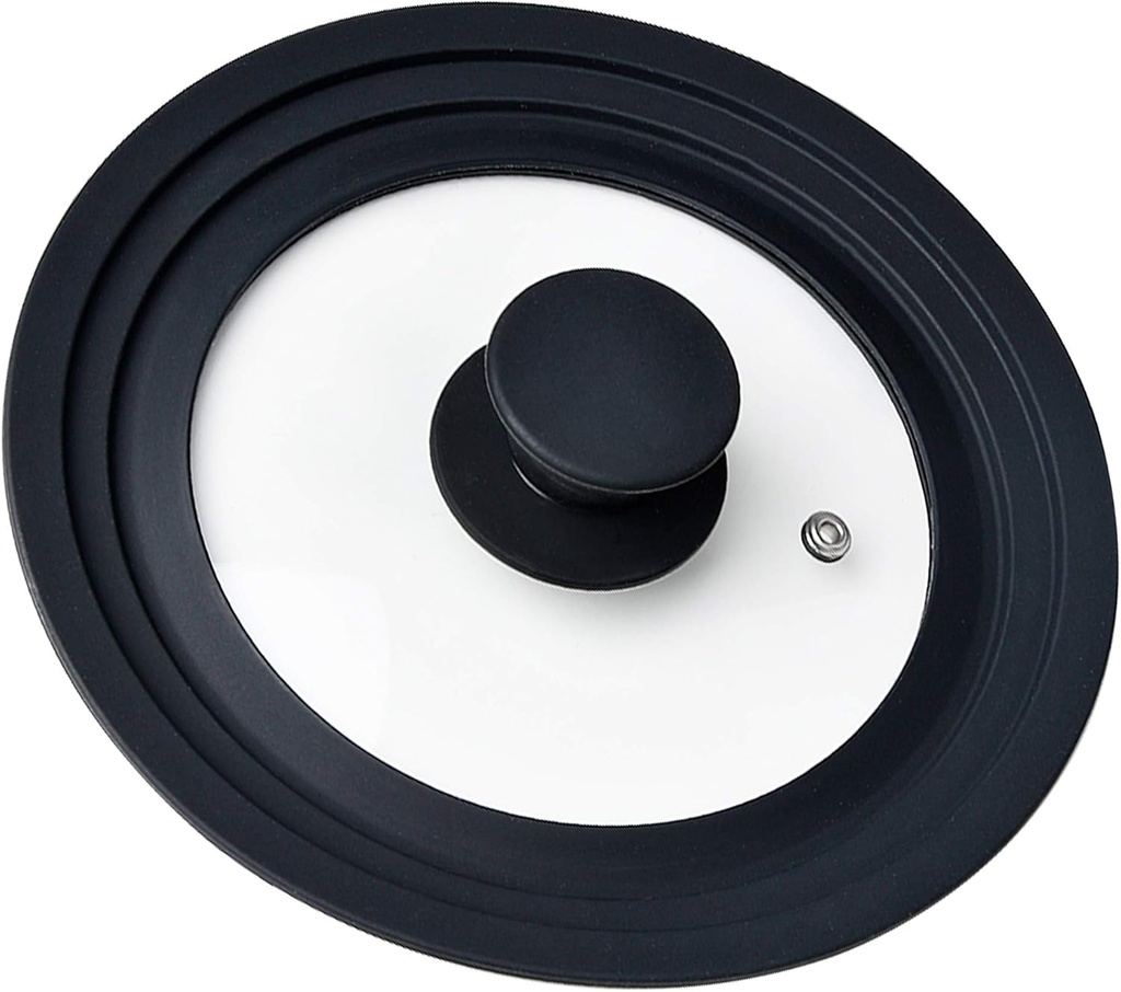 Pot Lid, Universal Small Pan Cover Skillets Tempered Glass Heat Resistant Silicone Rim, Replacement Lids Fits 6,7,8 Inch Cookware for Frying Pan, Crockpot, Cast Iron Skillet