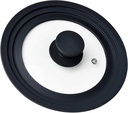 Pot Lid, Universal Small Pan Cover Skillets Tempered Glass Heat Resistant Silicone Rim, Replacement Lids Fits 6,7,8 Inch Cookware for Frying Pan, Crockpot, Cast Iron Skillet