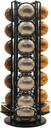 Miuly Coffee Capsule Holder For Nespresso Vertuoline, Coffee Capsule Stands Rotating Pod Rack holds 28 Nespresso Vertuo Pods, Black