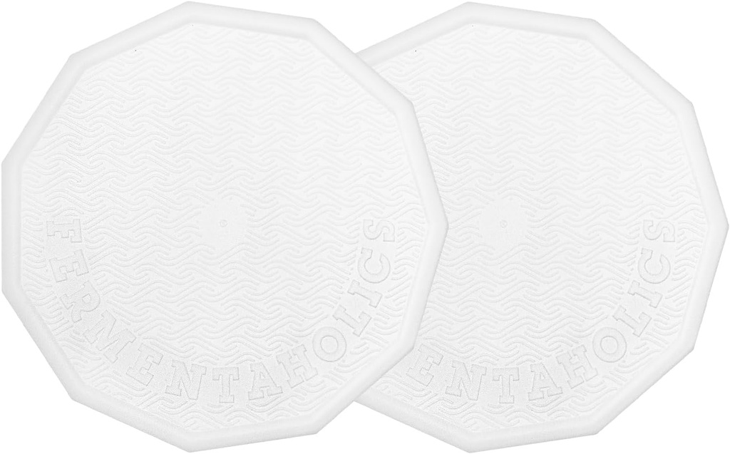 Fermentaholics 110mm Gallon Jar Lids – 2-Pack Leak-Proof Airtight Lids for Safe Storage of Liquids, Foods & More