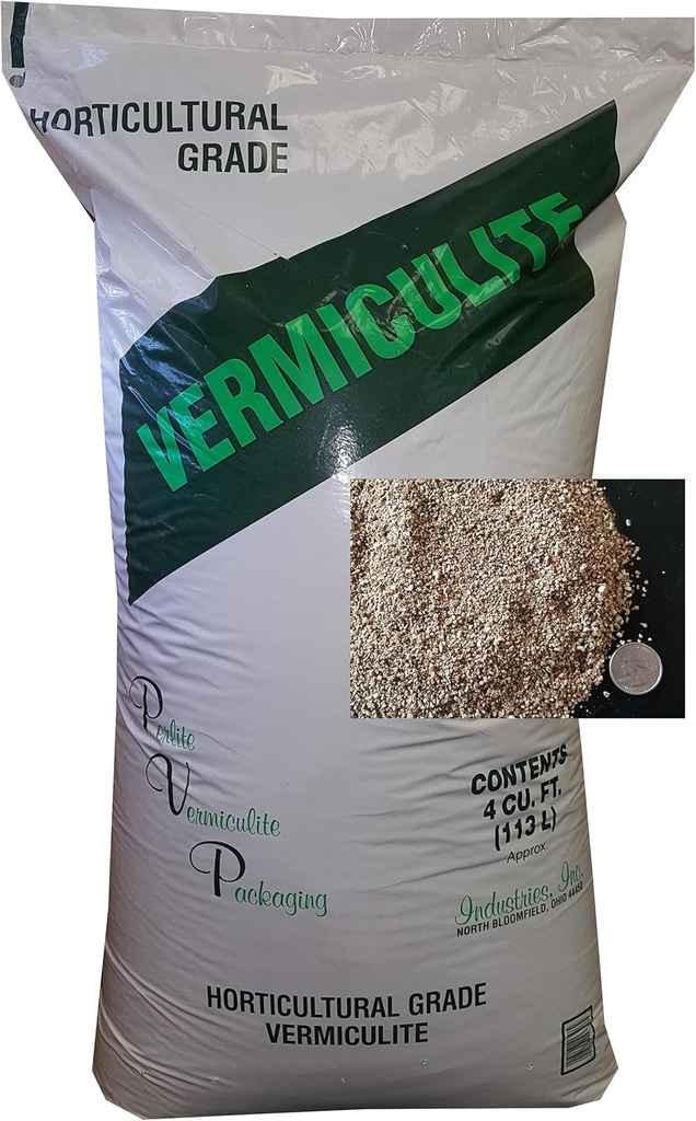 PVP Medium Vermiculite – Professional Grade – Excellent Soil Conditioner - Medium Granule – 103 Quarts - 4 Cubic Foot