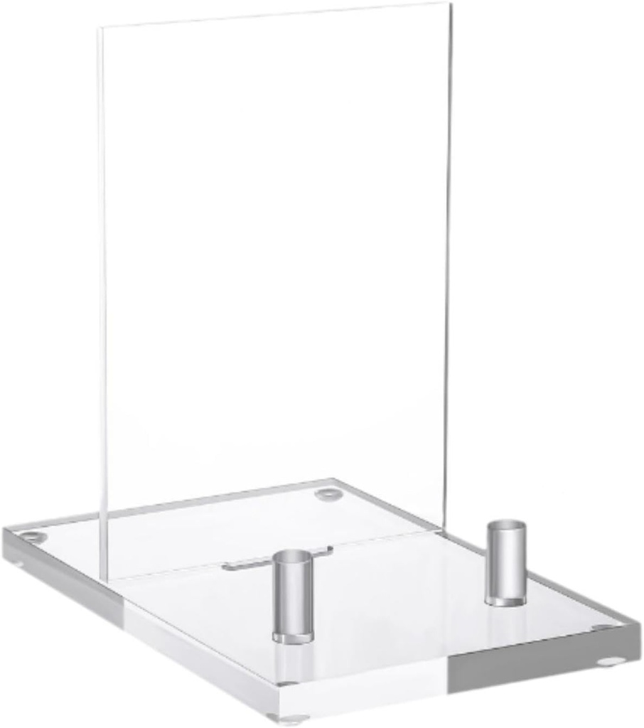 MagiDeal Plate Stands for Display Picture Frame Stand Clear Menu Holder Plate Holder Display Stand for Home Desktop Book Plate