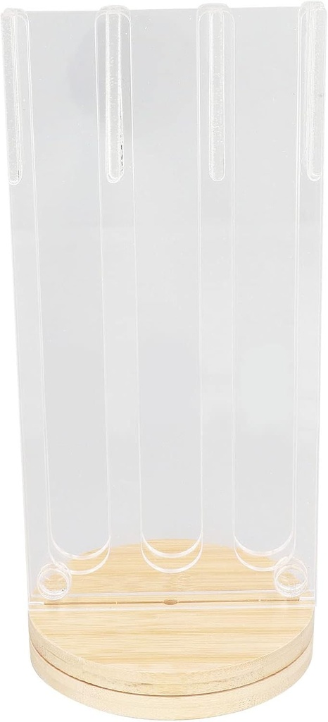 Rotatable Coffee Capsule Holder, 48 Hole Acrylic and Wood Pod Rack Stand, Space Saving Design for Home, Coffee Shop, and Dessert Shop, sturdy and Easy to Use