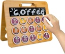 Coffee Pod Holder, K Cup Holder for Countertop, Bamboo Coffee Pod Stands for Counter, Home or Office Kitchen Counter Organizer, Hold Up to 35 Pods
