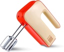 Egg Beater,Handheld High Power Electric Mini Automatic Whisks Electric Hand Mixers for Kitchen Dough Mixer 5-Speed Settings-Beige